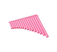 Mini-flûte de Pan portable Flûte de poêle à 16 tuyaux, Instrument musique Portable d'enseignement, traditionnel, tuyau for les amateurs, cadeau musical(Pink)