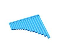 Mini flûte de Pan portable Flûte de poêle à 16 tuyaux, Instrument musique Portable d'enseignement, traditionnel, tuyau for les amateurs, cadeau musical(Blue)