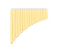 Mini flûte de Pan portable Instruments de musique flûte poêle clé C avec sac transport en carton for adultes débutants personnel enseignant à trou(Yellow)