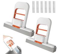 Mini Foldable Desktop Mop, Portable Mini Cleaning Sponge Mop, Wet and Dry Use Cleaning System, for Tabletop Cleanings - Compact Sponge Mops, for Bathroom, Kitchen (2 Pcs)