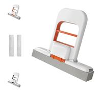 Mini Foldable Desktop Mop, Portable Self-Squeeze Short Mop, Mini Mops for Small Spaces, Wet and Dry Use Cleaning System, for Tea Tables, Desks, and Dining Surfaces (Orange,1PCS)