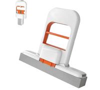 Mini Foldable Desktop Mop, Portable Self-Squeeze Short Mop, One-Hand Squeeze Handle & Replaceable Head, Mini Mops Small Suitable for Car Cleaning Brush, Kitchen, Bathroom (Orange-1Pcs)