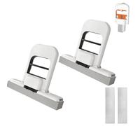 Mini Foldable Desktop Mop, Portable Self-Squeeze Short Mops, Mini Cleaning Sponge Mop for Wet & Dry, One-Hand Squeeze Handle & Replaceable Head (2pcs Black)