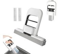 Mini Foldable Desktop Mop, Serpillère Autonettoyante Portable avec Fonction Essorage, Mini Balai Éponge, Serpillère De Bureau Humide Et Sec avec 3 Têtes Éponge De Rechange pour Salle Bain, Cuisine