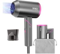 Mini Folding Travel Hair Dryer- Professional Travel Hair Dryer Small,Ionic Hair Dryer 1 Nozzles,3 Temperatures,Small Size Hair Dryer 1800 W