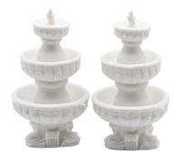 Mini Fontaine 2 pièces, Mini Sculptures de Cascade à Faire soi-même, modèle de bac à Sable réaliste, décor pour Maison poupée, Jardin fées, bac Sable, Fontaine d'eau Blanche