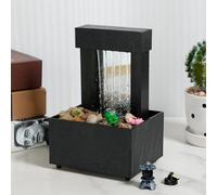 Mini fontaine à eau d'intérieur avec lumière à piles/USB, décoration créative pour bureau, maison, chambre à coucher