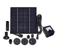 Mini fontaine à eau solaire pour jardin avec pompe compacte et buses multi-pulvérisations, alimentation par panneau solaire, accent de cour extérieur, fort débit d'eau et élévation