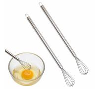 Mini Fouet, 2 Pcs, en Acier Inoxydable 304 pour Mélanger et Fouetter | Batteur à Oeufs Manuel, Outil de Cuisine Polyvalent, Robuste et Durable pour Fouetter Œufs, Sauces, Crème, Lait