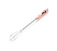 Mini fouet à agitateur, fouet à œufs de cuisine en acier inoxydable Mini fouet à ballon avec motif d'ours de dessin animé mignon pour remuer(Rose)