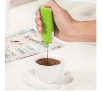 Mini Fouet de cuisine VERT Electrique Batteur à oeufs Café Boisson Mélangeur à main Acier inoxydable