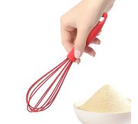 Mini fouet en silicone PP 6,3 x 6,3 x 26,3 cm | Fouet œuf | Batteurs en silicone | Batteurs en silicone | Batteurs ballon pour pâtisserie, battre des œufs, préparer des desserts et cuisiner