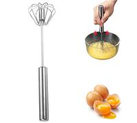 Mini fouet, fouet en acier inoxydable 10, 63 x 2, 76, mini fouets robustes et multifonctionnels pour la cuisine, œuf semi-automatique, mélangeur rotatif à poussée manuelle pour la cuisine à domicile