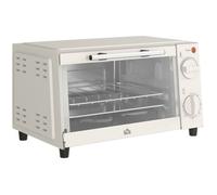 Mini-four 32L 1600W Four Électrique Lèchefrite Inox Verre 52.2x38.1x33.5cm Argenté