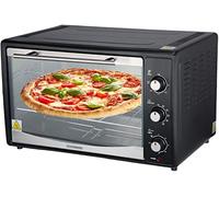Mini four 45 l avec chaleur tournante | Tournebroche électrique | 1800 W | Four à chaleur tournante | Four à pizza | Éclairage intérieur | Avec plaque de cuisson et grille de cuisson | Mini four |