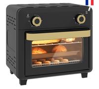 Mini four à convection et friteuse à air, cuisson à air chaud 360°,minuterie,lumières intérieures,Contrôle température de 80 à 230°C