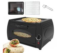 Mini Four à Pizza électrique, Four Tandoor 2100w Avec Contrôle De Température/verre Transparent/porte à Plaque Chaude, Plateau De Cuisson/grille De Cuisson/poignée De Plateau, Pour Chapati Round Door