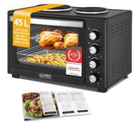 Mini-Four Avec Plaques De Cuisson 45L 3200 W - Four À Pizza Jusqu'À 230°C & Revêtement Antiadhésif - Multifonction Avec 4 Ha[RO527]