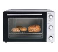 Mini-four avec rôtissoire - WOOPSO - 45 Litres - 1500 W - Inox - Noir - Chaleur voûte et sole - Circulation d'air chaud