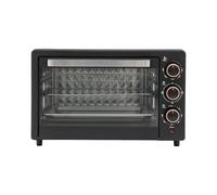 Mini four électrique 22 l, 1000 W, 220 V, minuterie de 60 min, température réglable de 120 °C à 250 °C, four à pizza pour famille, fête, snack bar, 42 x 25 x 37 cm, noir