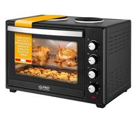 Mini Four Electrique 60L, 3400W, Four Posable avec plaques de cuisson, Four à Convection, Minuteur 0-60 min