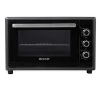 Mini Four Electrique BRANDT Four multifonction 55L 2200 Watts tournebroche FC55MUBSL Noi Noir G