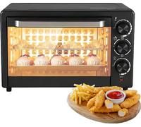 Mini four électrique, capacité 22L, puissance 800W, contrôle par bouton rotatif, noir/22 litres, EU