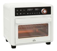 Mini Four électrique - HOMCOM - Friteuse à air 2 en 1 - 13L 1200W - 12 modes de chauffage Minuterie et température réglable - Crème