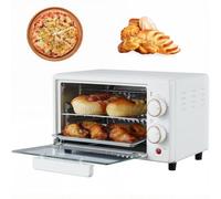 Mini Four Électrique Multifonction, Grande Capacité 12 L, Thermostat Réglable de 100 À 230 °C, Résistances Supérieures Et Inférieures, Minuterie 60 Minutes, Nettoyage Facile, Grille Et Poignée Amovibl