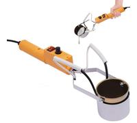 Mini Four électrique Portable pour la Fusion du Plomb, 300 W, avec poignée, creuset de 65 mm, 150-450 °C, idéal pour Les plombs de pêche et Les pendentifs en métal.