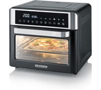 Mini-Four Et Friteuse À Air Chaud 12 En 1, Four Posable 25 L, Mini Four Grande Capacité Multifonction 2 200 W Avec Ecran Tactile, Noir/Inox, To 9579