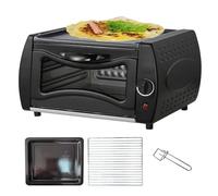 Mini Four Lahmacun Manakish Naan Machine à Pain Four à Pizza Tandoori, Four Tandoori 2100w Avec Plateau De Cuisson/grille De Cuisson/poignée De Plateau, Contrôle De Température 50-400℃, Po Squaredoor