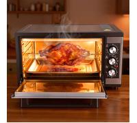 Mini four professionnel - CREMLANK - 46L - 1500 W - 110 V, 60 Hz - 0-230 °C - 4 résistances - En acier inoxydable - 55X35X32CM