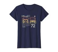 Mini-fourgonnette Volkswagen T2 72 T-Shirt, Femme, Bleu Marine, M