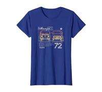 Mini-fourgonnette Volkswagen T2 72 T-Shirt, Femme, Bleu Royal, M