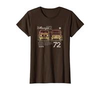 Mini-fourgonnette Volkswagen T2 72 T-Shirt, Femme, Marron, M