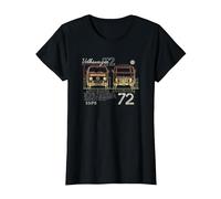 Mini-fourgonnette Volkswagen T2 72 T-Shirt, Femme, Noir, M