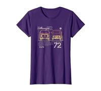 Mini-fourgonnette Volkswagen T2 72 T-Shirt, Femme, Violet, M