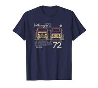 Mini-fourgonnette Volkswagen T2 72 T-Shirt, Homme, Bleu Marine, 4XL