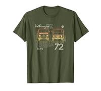 Mini-fourgonnette Volkswagen T2 72 T-Shirt, Homme, Olive, M