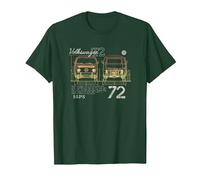 Mini-fourgonnette Volkswagen T2 72 T-Shirt, Homme, Vert Forêt, M