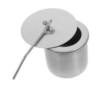 Mini Foyer de Table Acier Inoxydable avec Couvercle Extincteur Insert pour Intérieur Extérieur Kit de Foyer Portable pour Patio Camping