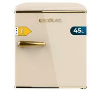 Cecotec Mini-frigo Bolero CoolMarket TT Origin 45 – 55×44,7 cm, Classe E, Poignée chromée, Beige