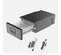 Mini Frigo Congelateur Petite Taille Glaciere A Compression 9/20 L Conception À Tiroir Verrouillable Des Deux Côtés (-20 ℃ ~ 20 ℃) for Voiture Camping Car(44 * 70 * 25cm)