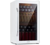 Klarstein Mini-frigo Beersafe XXL Quartz - 80 L, porte vitrée, silencieux, étagères réglables