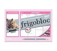Mini Frigobloc Hebdomadaire Chats Rigolos 2027 / sem (de sept. 2026 à déc. 2027)