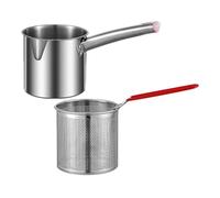 Mini-friteuse 1,8 L en Acier Inoxydable Panier, Argenté