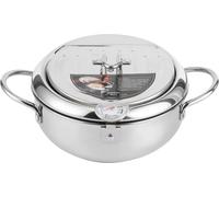 Mini-friteuse, acier inoxydable, thermomètre intégré, 24cm