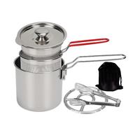 Mini Friteuse - Pot de 7 pièces en acier inoxydable pour Plan de Travail, Mini Friteuse 1,2L avec Panier et Couvercle | Pour Cuisiner Poisson et Poulet en Cuisine Camping Pique-Nique Fêtes
