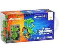 Mini gaufrette 60el dragon diplodocus et ptérodactyle